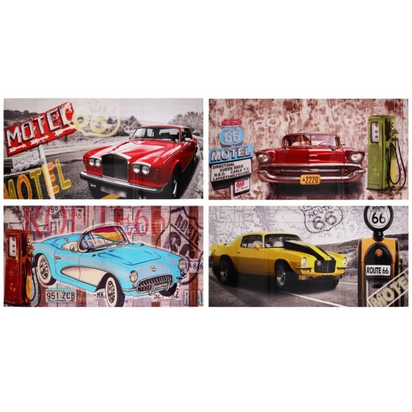 CANVAS ALTO BRILLO COCHES 4 SURT 30X60X1,8 CM