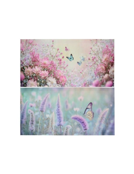 CANVAS ALTO BRILLO 2 SURT FLORES 30X60X1,8 CM
