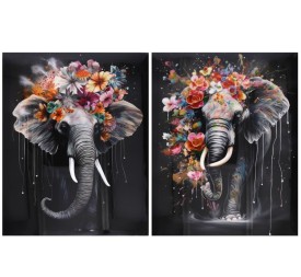 CANVAS ALTO BRILLO ELEFANTE 2 SURT 40X50X1,8 CM