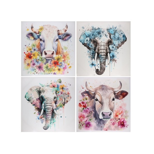 CANVAS ALTO BRILLO ANIMALES 60X60X2,5 CM