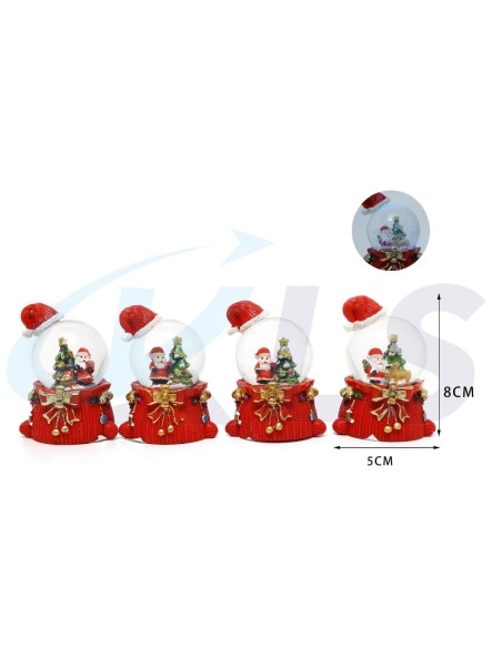 BOLA DE NIEVE NAVIDAD 4 SURT 8CM