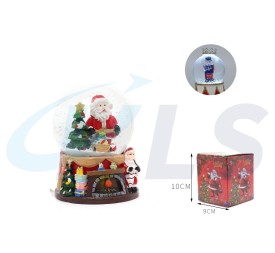 BOLA DE NIEVE PAPA NOEL LED 10CM