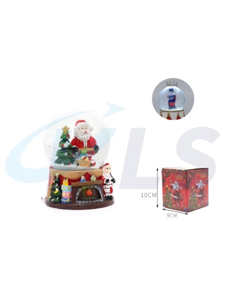 BOLA DE NIEVE PAPA NOEL LED 10CM