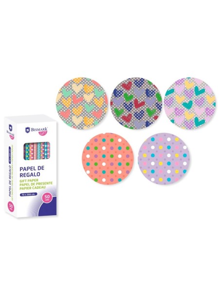 PAPEL DE REGALO LOVE&DOTS 70X200