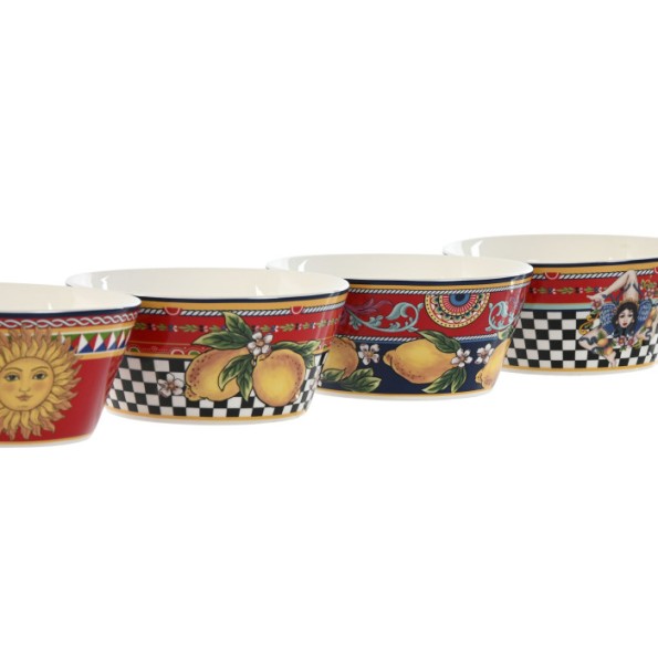 BOL PORCELANA 14X14X6,5 550ML LIMONES 4 SURT