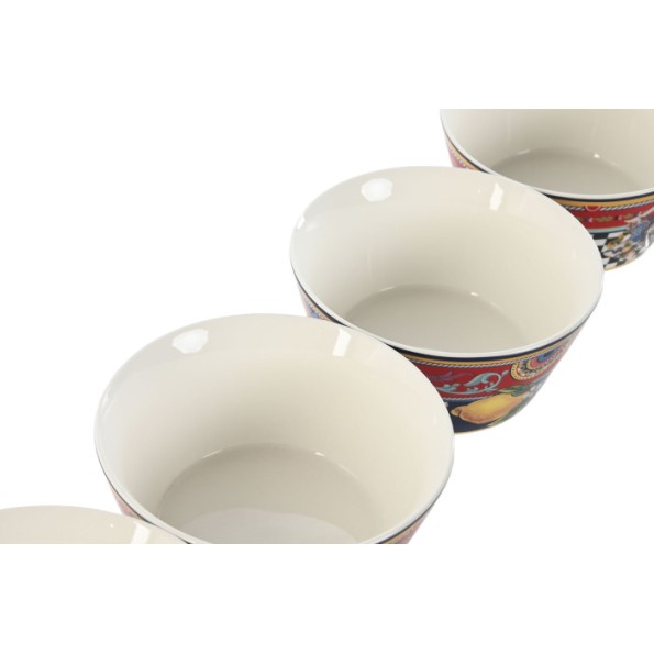 BOL PORCELANA 14X14X6,5 550ML LIMONES 4 SURT