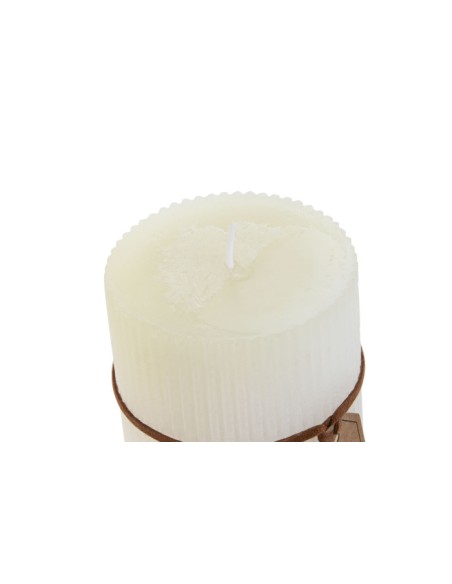 VELA CERA 10X10X10 650GR, 85 HORAS RAYADO BLANCO