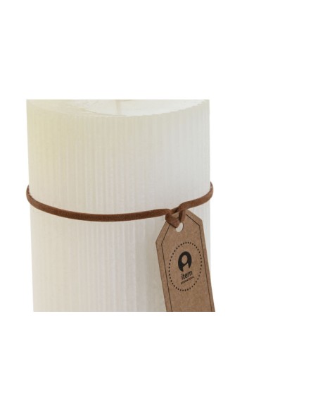 VELA CERA 10X10X10 650GR, 85 HORAS RAYADO BLANCO