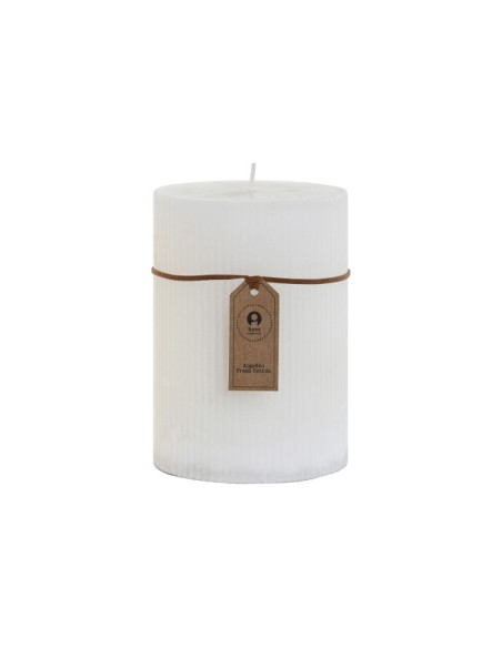 VELA CERA 10X10X14 910GR, 98 HORAS RAYADO BLANCO