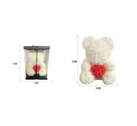 OSO ROSAS CORAZON  35CM