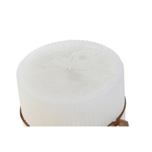 VELA CERA 10X10X14 910GR, 98 HORAS RAYADO BLANCO