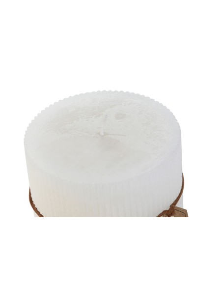 VELA CERA 10X10X14 910GR, 98 HORAS RAYADO BLANCO