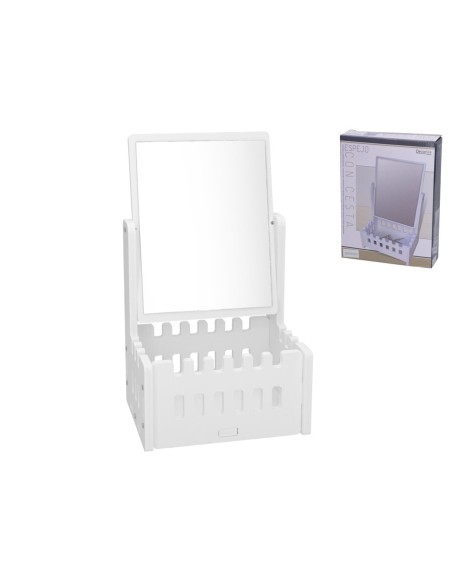 KIT MONTABLE ESPEJO CON CESTA CUADRADO 13,5x17x30