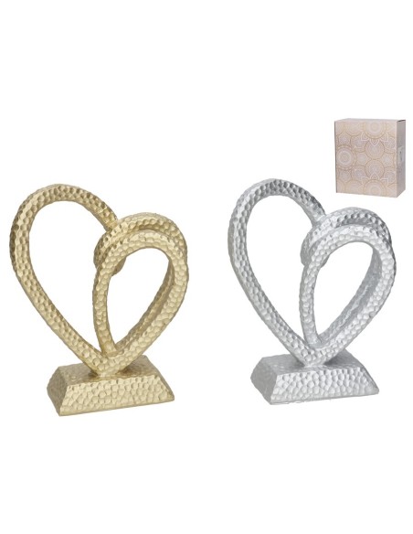 FIGURA CORAZON 2 COLORES SURT 17X8X20 CM RESINA FIGURA CORAZON 2 COLORES SURT 17X8X20 CM RESINA
