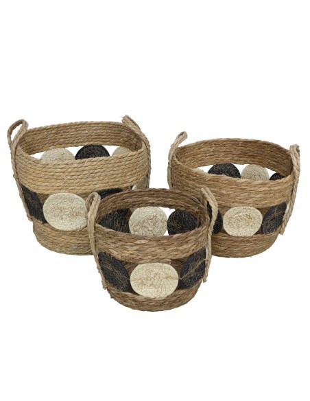 SET 3 CESTOS CON ASAS RAYAN 33X26CM