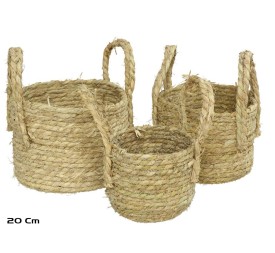 SET 3 CESTOS CON ASAS HERACLES 20CM