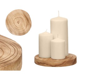 SOPORTE REDONDO MADERA QUEMADA MED