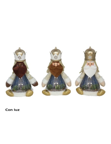 MUÑECO REY 5 LED EMIL 14X12X26CM 3STD