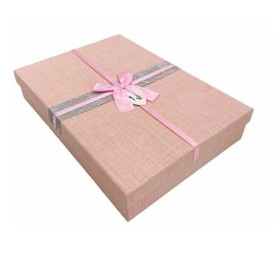 SET 3 CAJAS REGALO 35X25X6.5CM ROSA