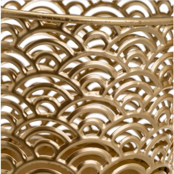 S/2 MACETEROS METAL ORO-BLANCO 21 X 21 X 30 CM (806443)