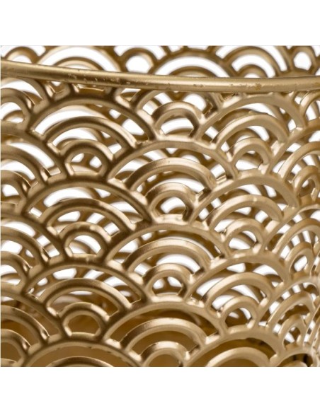 S/2 MACETEROS METAL ORO-BLANCO 21 X 21 X 30 CM (806443)
