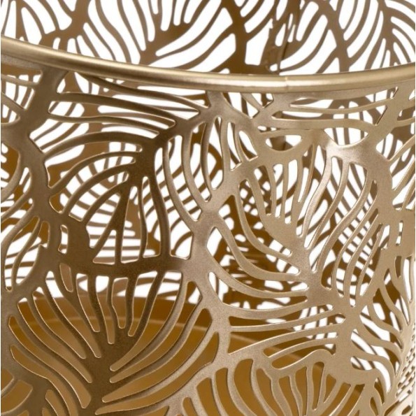 S/2 MACETEROS METAL ORO-BLANCO 21 X 21 X 30 CM (806442)