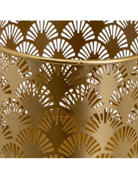 S/2 MACETEROS METAL ORO-BLANCO 21 X 21 X 30 CM (806444)