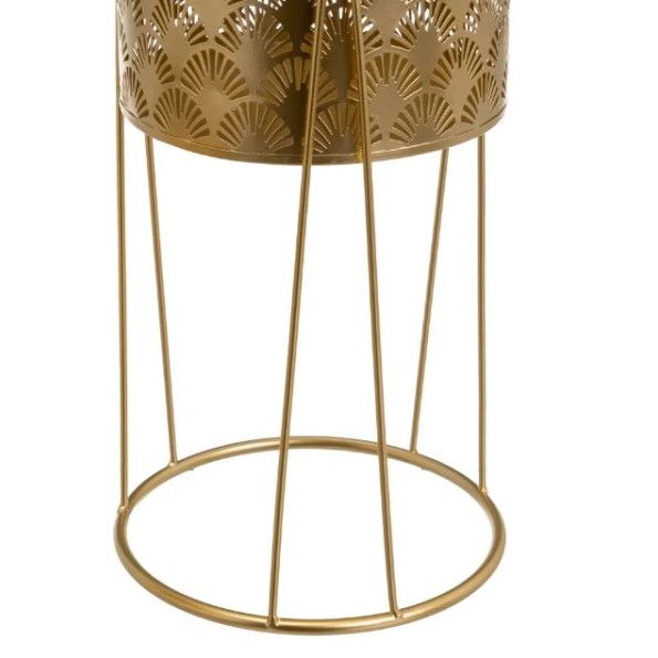 S/2 MACETEROS METAL ORO 22 X 22 X 40 CM (806441)