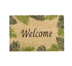FELPUDO TROPICAL HOJAS WELCOME  FIBRA DE COCO 60 X 40 X 1,50 CM