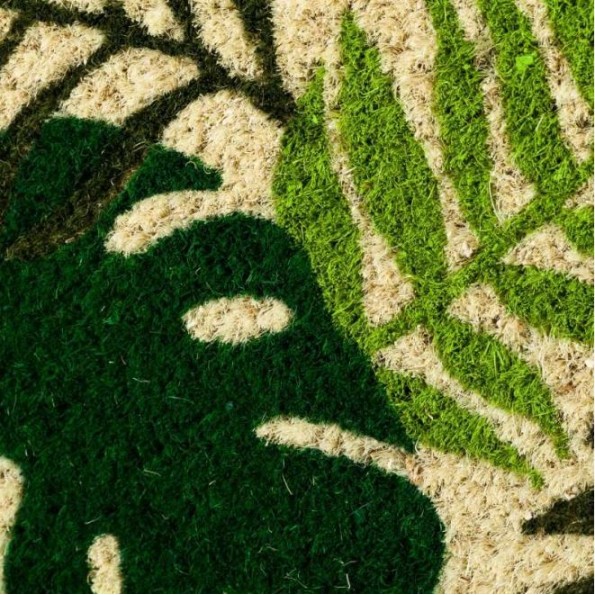 FELPUDO TROPICALIA  HOJAS FIBRA DE COCO 60 X 40 X 1,50 CM