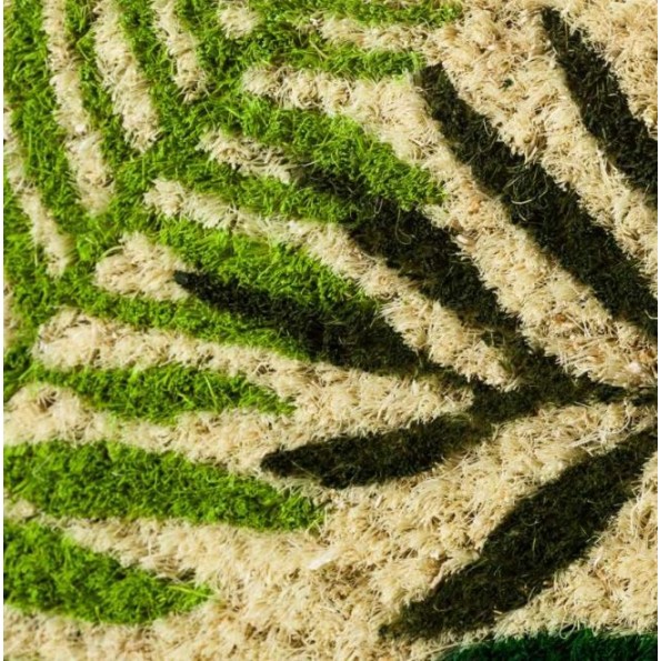 FELPUDO TROPICALIA  HOJAS FIBRA DE COCO 60 X 40 X 1,50 CM