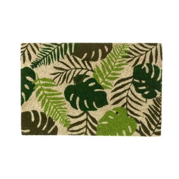 FELPUDO TROPICALIA  HOJAS FIBRA DE COCO 60 X 40 X 1,50 CM