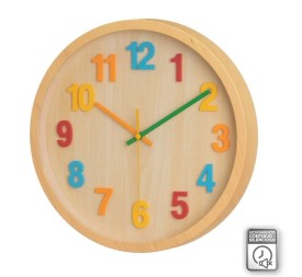 RELOJ PARED PP NATURAL 30 X 30 X 5 CM