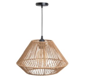 LÁMPARA TECHO FIBRA PAPEL NATURAL 33 X 33 X 20 CM