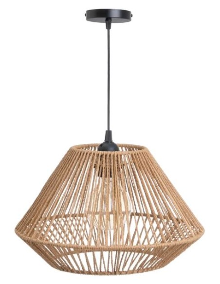 LÁMPARA TECHO FIBRA PAPEL NATURAL 33 X 33 X 20 CM