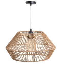 LÁMPARA TECHO FIBRA PAPEL NATURAL 38 X 38 X 22 CM