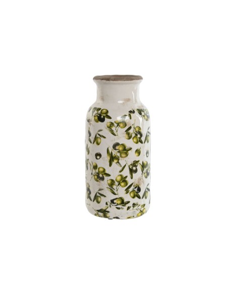 JARRON GRES 15X15X31,5 OLIVAS VERDE