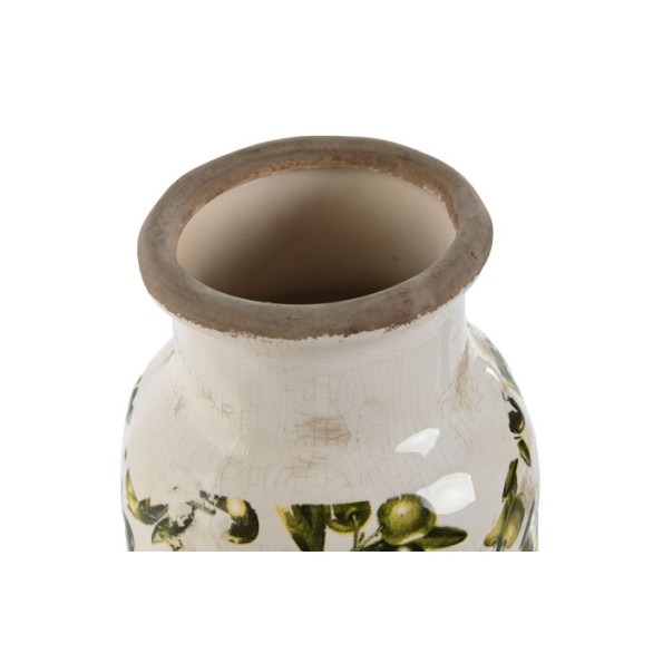 JARRON GRES 15X15X31,5 OLIVAS VERDE