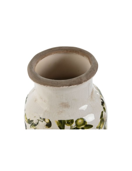 JARRON GRES 15X15X31,5 OLIVAS VERDE