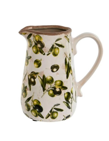 JARRA GRES 17X12X18,5 OLIVAS VERDE