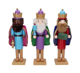 FIGURA REY MAGO CON REGALO 10X8X38CM 3STD