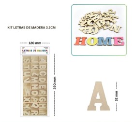 KIT LETRAS DE MADERA 32CM 130PCS