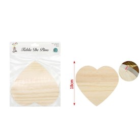 TABLA DE MADERA 1PC FOMA CORAZON 18X0.4CM