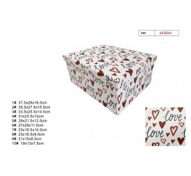 SET 10 CAJAS DE REGALO 37.5X29X16.5CM LOVE CORAZON