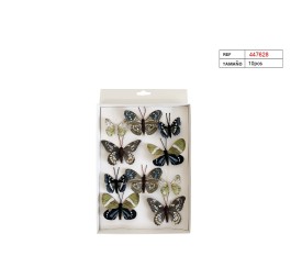 MARIPOSA C/PINZA 10PCS DéCOR TONOS VERDES