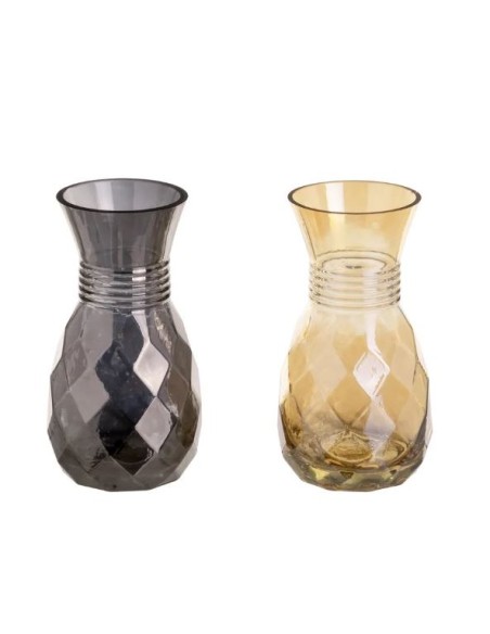 JARRÓN 2/C VIDRIO 9,50 X 9,50 X 18 CM (806365)