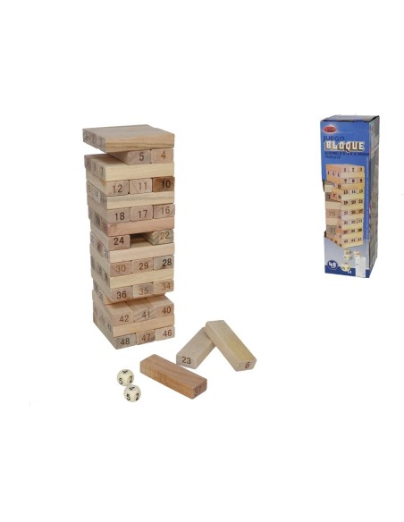 JUEGO BLOQUE  MADERA X48 NATURAL 23X7 CM