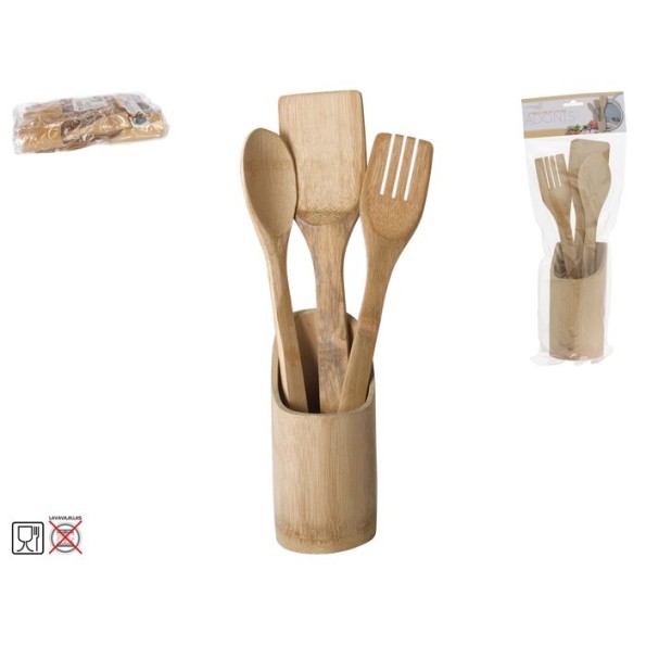 SET UTENSILIOS ADONIS - BAMBU