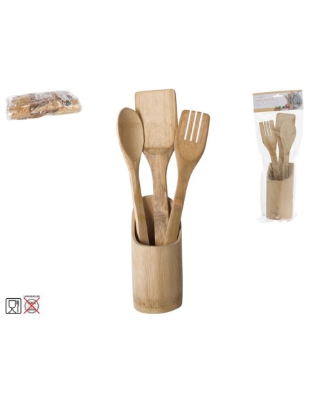 SET UTENSILIOS ADONIS - BAMBU