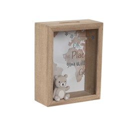 HUCHA MDF CRISTAL 16X7X20 BEIGE